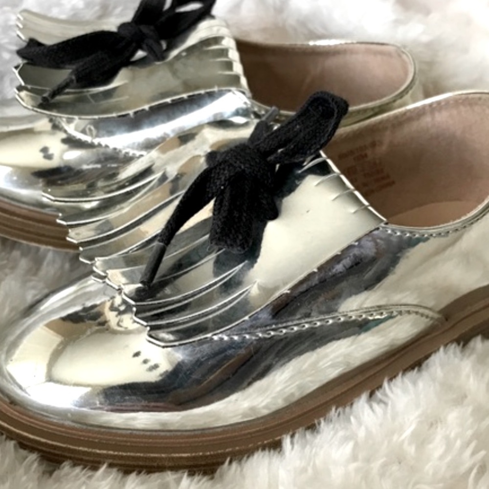 Zara Toddler Silver Loafers - Picture 4 of 4
